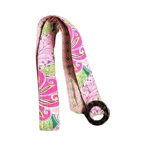 Vera Bradley Pinwheel Pink Paisley Reversible Belt Retired Print 44" Long OS